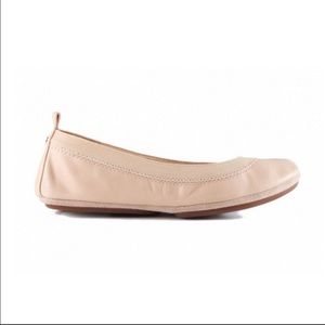 Yosi Samra Samara Leather Foldable Ballet Flats - Nude Sz 8
